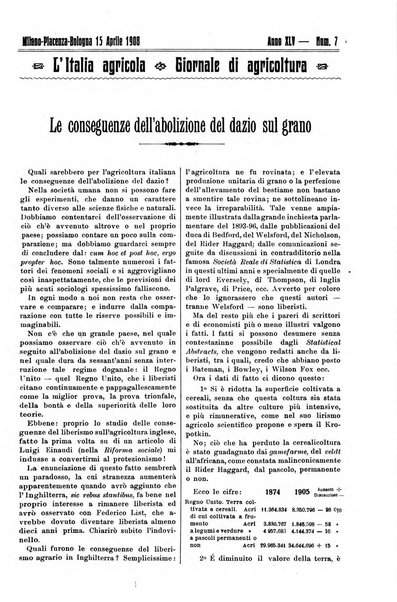 L' Italia agricola giornale di agricoltura