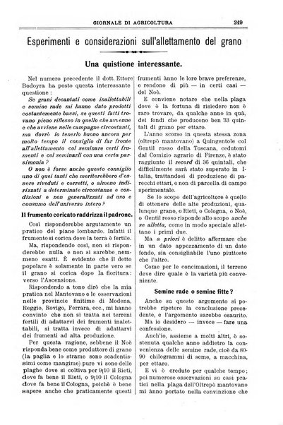 L' Italia agricola giornale di agricoltura