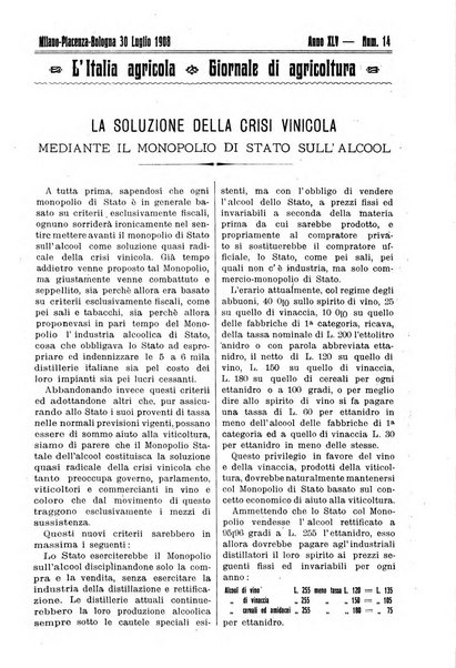 L' Italia agricola giornale di agricoltura