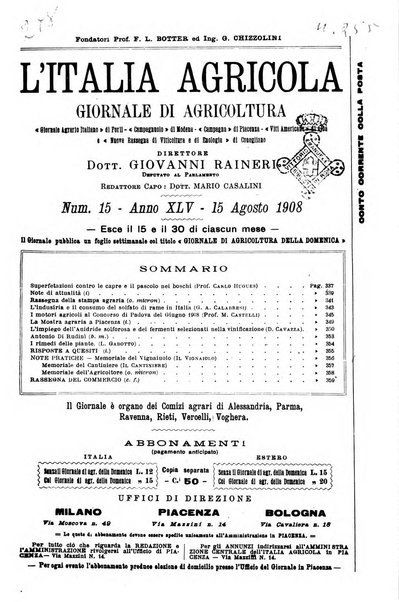 L' Italia agricola giornale di agricoltura