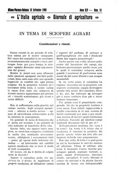 L' Italia agricola giornale di agricoltura