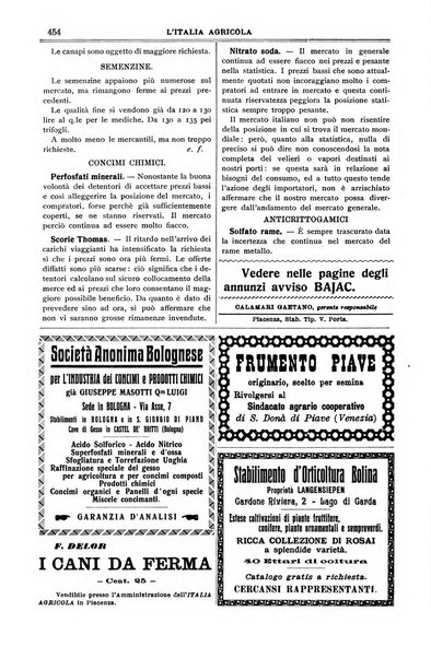 L' Italia agricola giornale di agricoltura