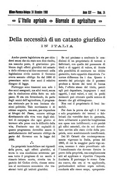 L' Italia agricola giornale di agricoltura