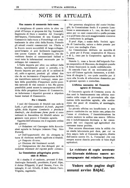 L' Italia agricola giornale di agricoltura