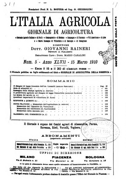 L' Italia agricola giornale di agricoltura