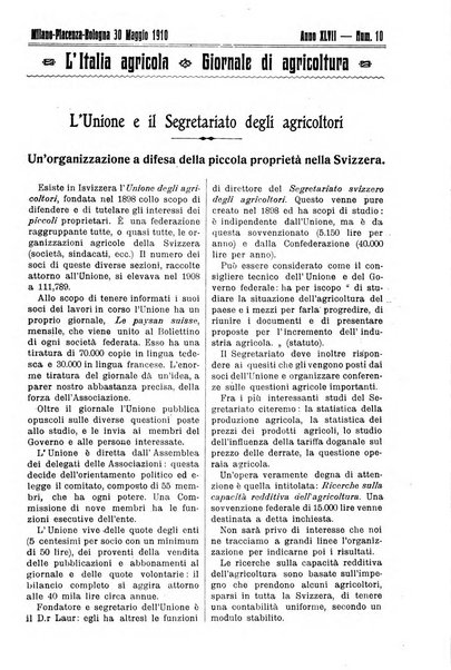 L' Italia agricola giornale di agricoltura