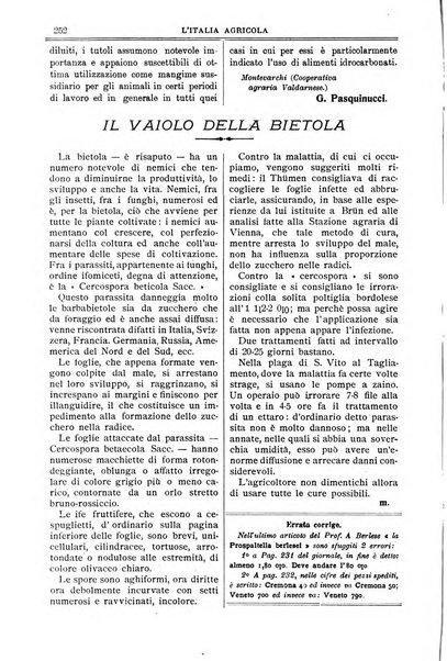 L' Italia agricola giornale di agricoltura