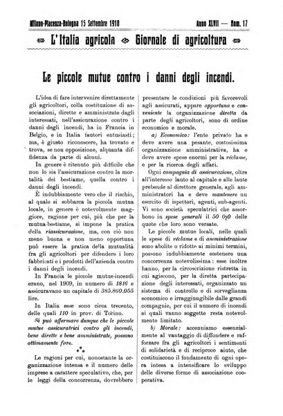 L' Italia agricola giornale di agricoltura