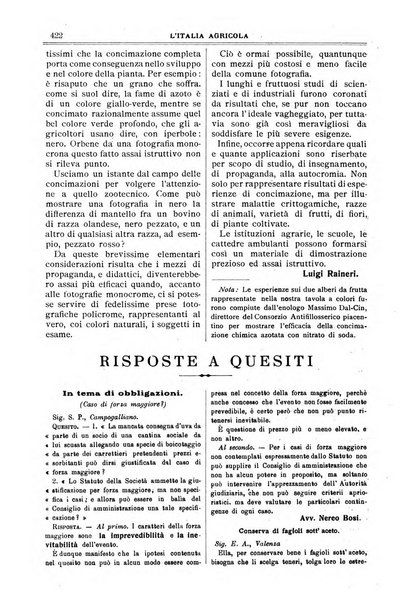 L' Italia agricola giornale di agricoltura