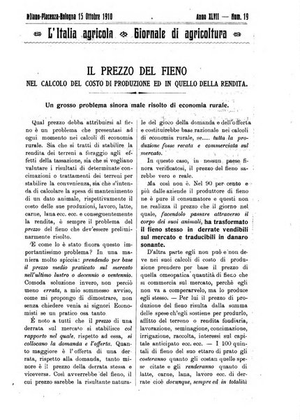 L' Italia agricola giornale di agricoltura