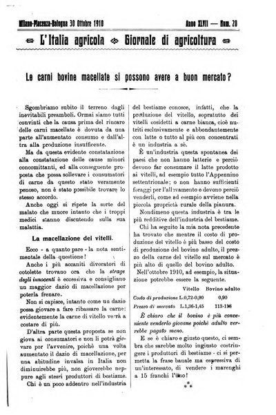 L' Italia agricola giornale di agricoltura