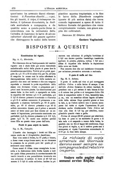 L' Italia agricola giornale di agricoltura