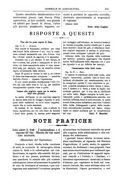 L' Italia agricola giornale di agricoltura