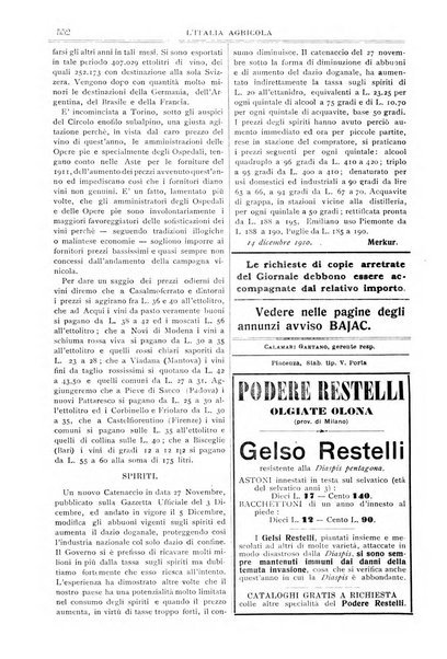 L' Italia agricola giornale di agricoltura