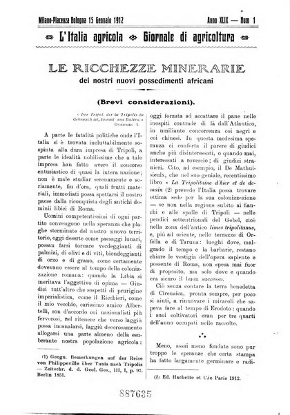 L' Italia agricola giornale di agricoltura