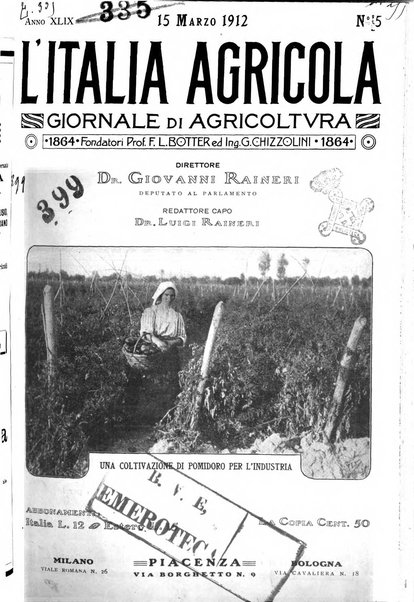 L' Italia agricola giornale di agricoltura