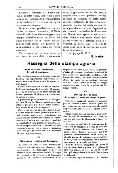 L' Italia agricola giornale di agricoltura