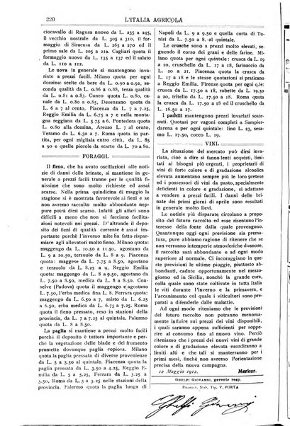 L' Italia agricola giornale di agricoltura