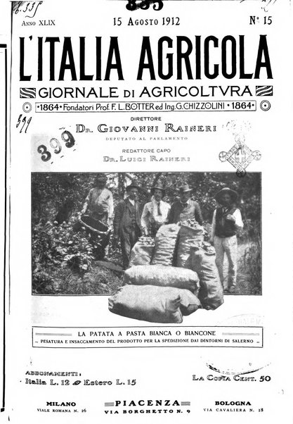 L' Italia agricola giornale di agricoltura