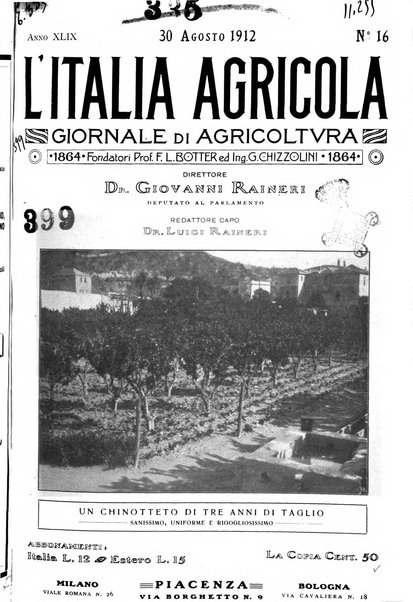 L' Italia agricola giornale di agricoltura