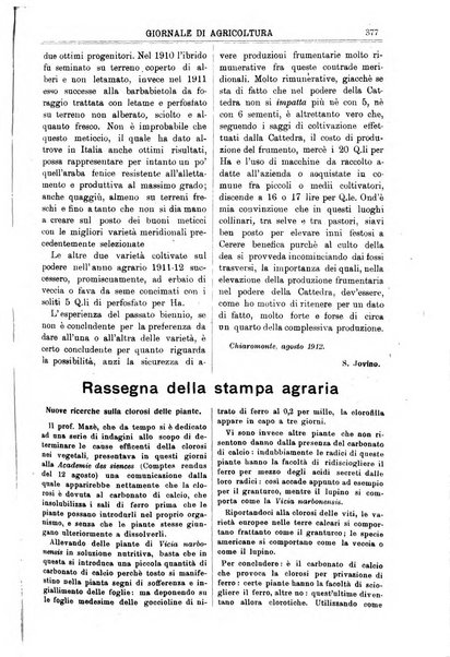 L' Italia agricola giornale di agricoltura