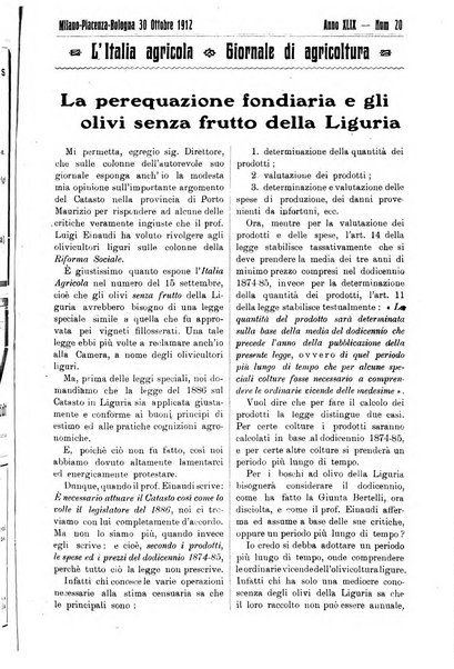 L' Italia agricola giornale di agricoltura