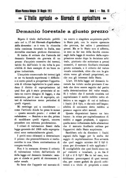 L' Italia agricola giornale di agricoltura