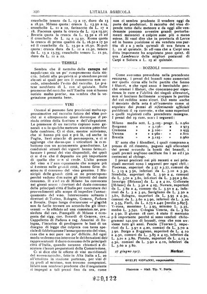 L' Italia agricola giornale di agricoltura