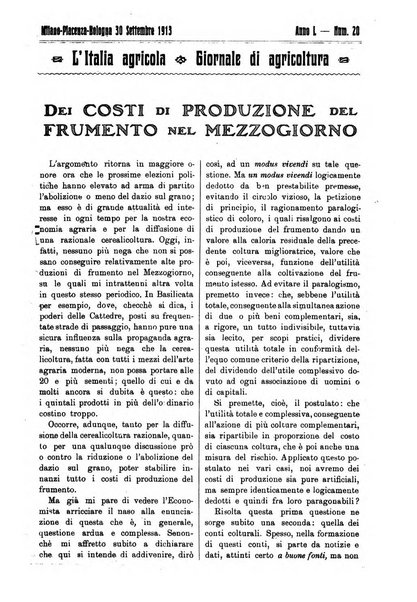 L' Italia agricola giornale di agricoltura