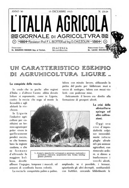 L' Italia agricola giornale di agricoltura