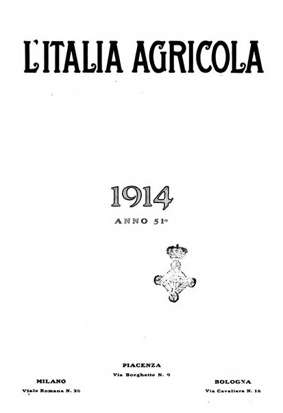 L' Italia agricola giornale di agricoltura