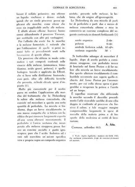 L' Italia agricola giornale di agricoltura