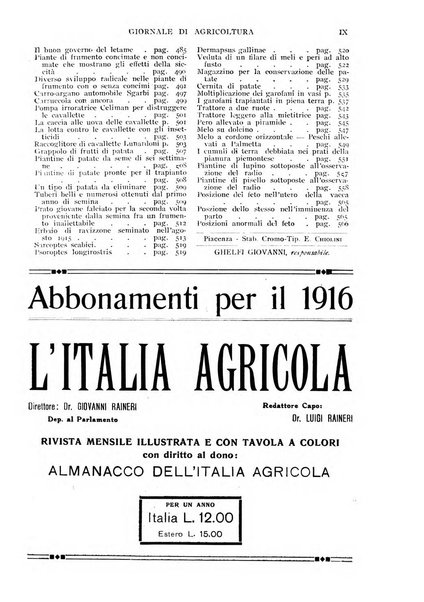 L' Italia agricola giornale di agricoltura