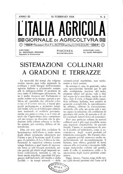 L' Italia agricola giornale di agricoltura