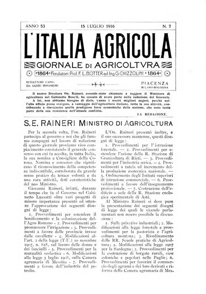 L' Italia agricola giornale di agricoltura