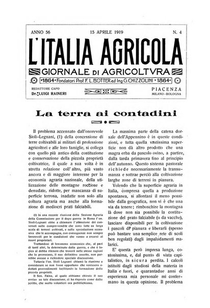 L' Italia agricola giornale di agricoltura