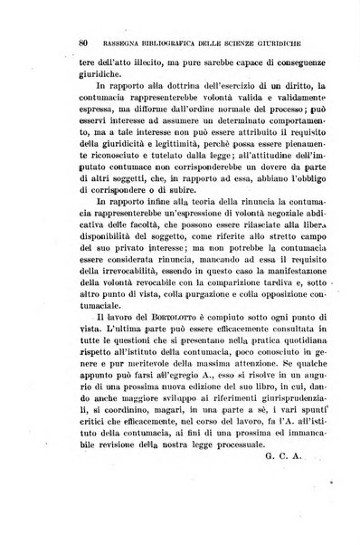 Rassegna bibliografica delle scienze giuridiche