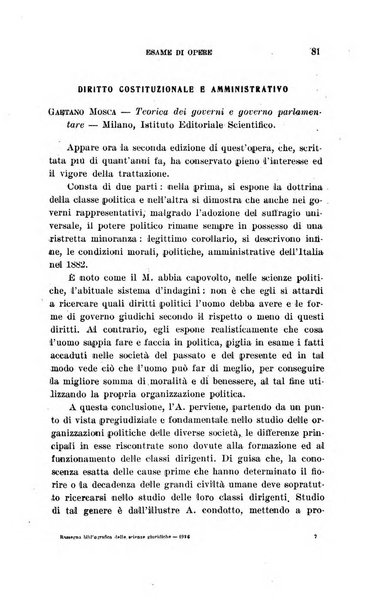 Rassegna bibliografica delle scienze giuridiche