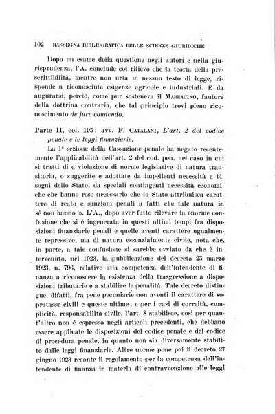 Rassegna bibliografica delle scienze giuridiche