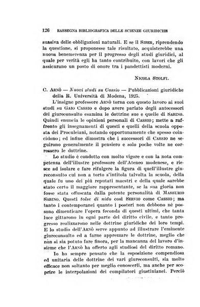 Rassegna bibliografica delle scienze giuridiche