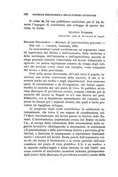 Rassegna bibliografica delle scienze giuridiche