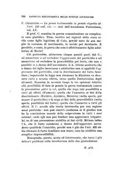 Rassegna bibliografica delle scienze giuridiche