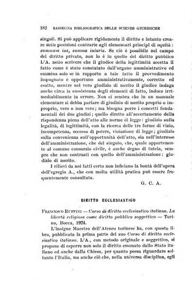 Rassegna bibliografica delle scienze giuridiche