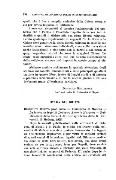 Rassegna bibliografica delle scienze giuridiche