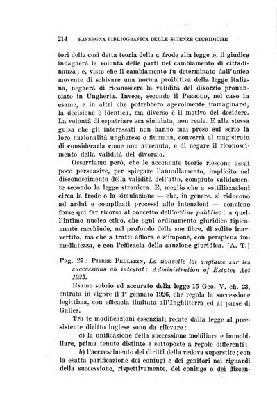 Rassegna bibliografica delle scienze giuridiche