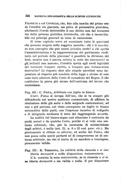 Rassegna bibliografica delle scienze giuridiche