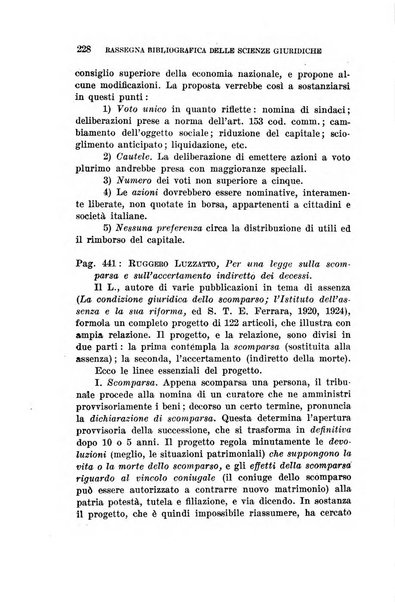 Rassegna bibliografica delle scienze giuridiche