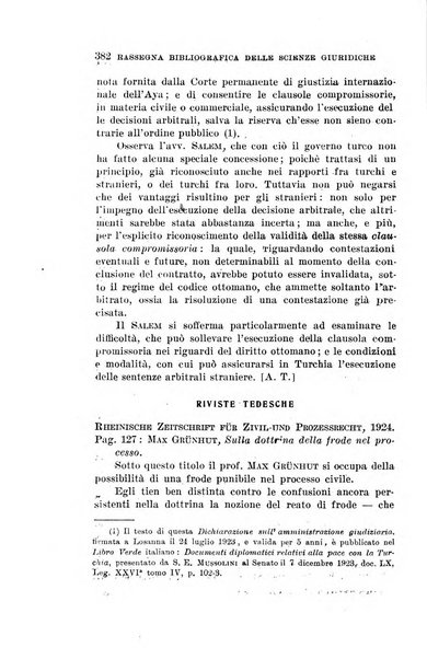 Rassegna bibliografica delle scienze giuridiche