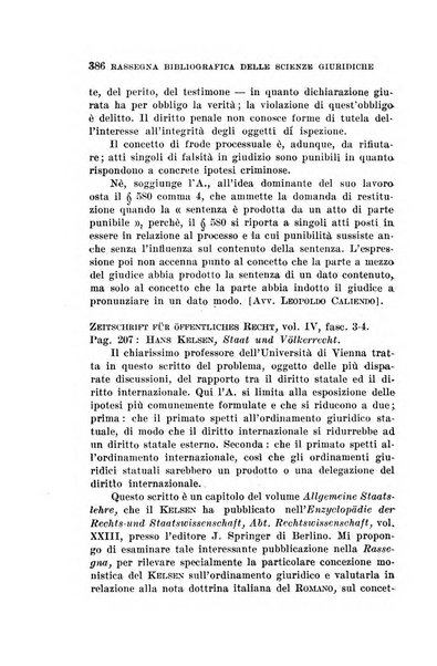 Rassegna bibliografica delle scienze giuridiche