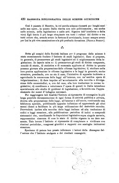 Rassegna bibliografica delle scienze giuridiche